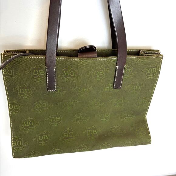 Dooney & Bourke - East/West Donegal Crest Tote Handbag  - Green/Brown - Picture 9 of 9